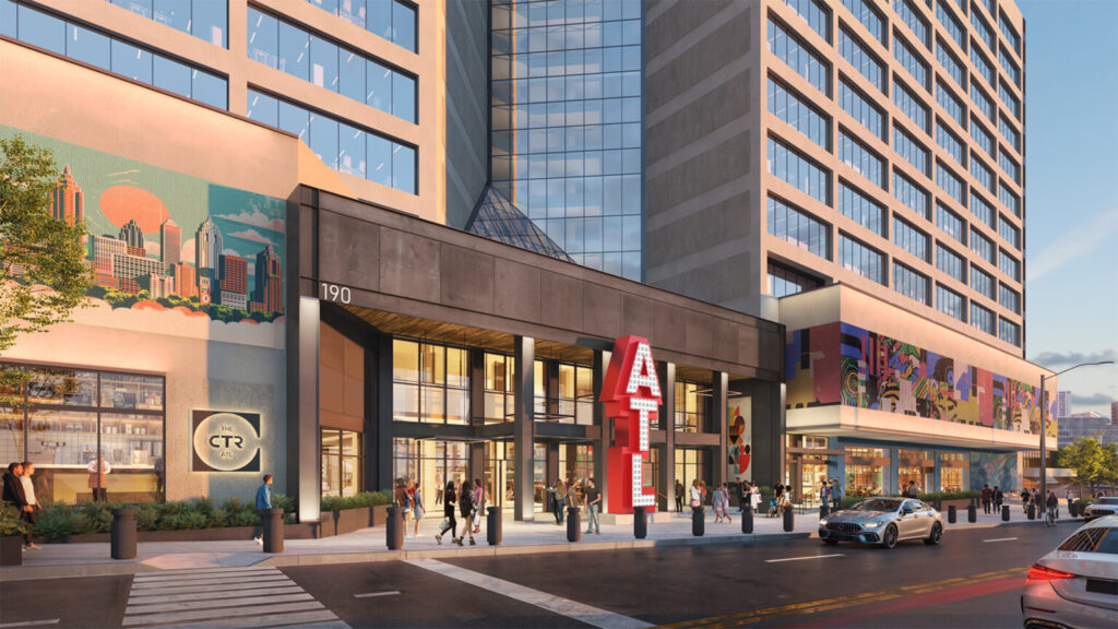 El render del lo que será el Atlanta Center en el ex edificio de la CNN