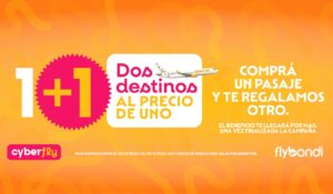 Flybondi presenta su CyberFly con una promoción imperdible: 2 viajes al precio de 1