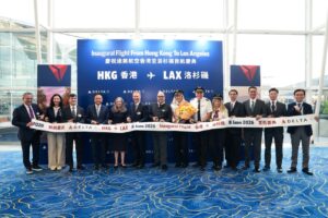 Delta inaugura su nueva ruta entre Los Ángeles y Hong Kong con una celebración a bordo