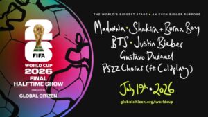 Justin Bieber se suma a Madonna, Shakira y BTS para el histórico show del entretiempo de la final del Mundial 2026