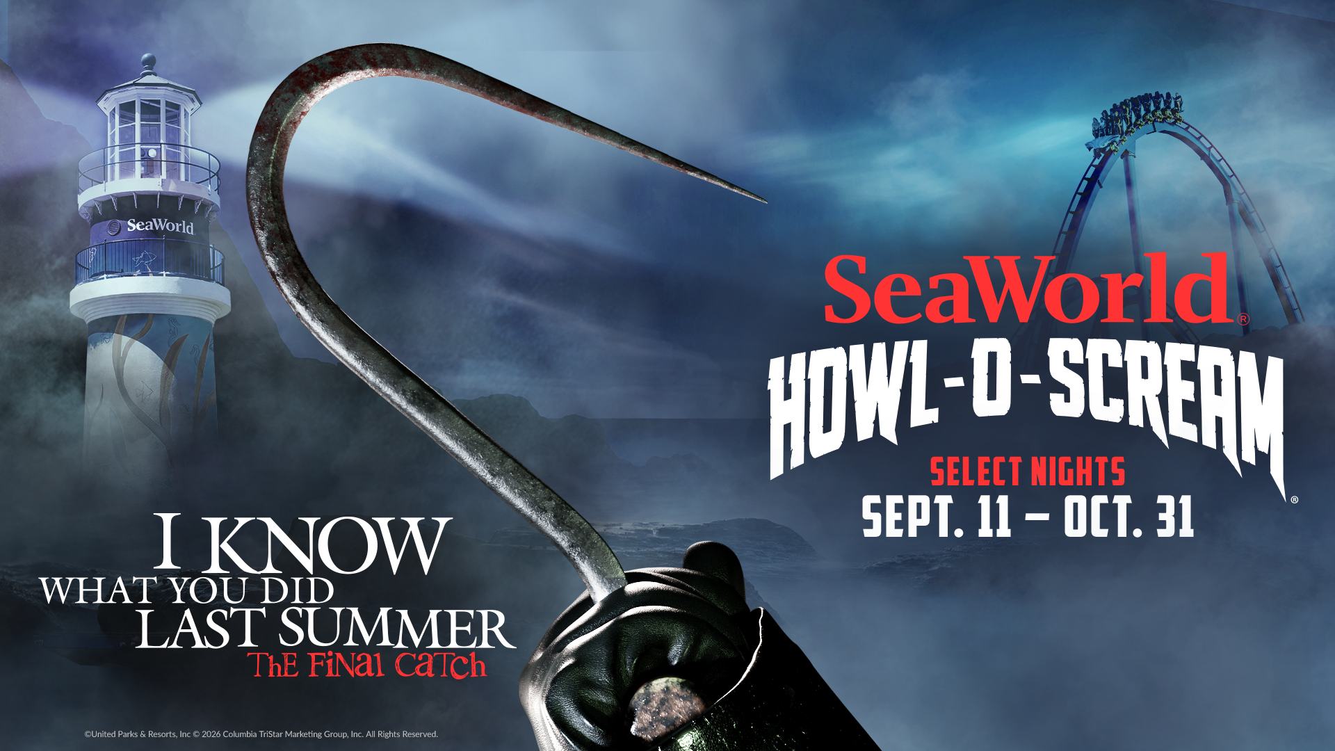 SeaWorld llevará el terror de “Sé lo que hiciste el verano pasado” a Howl-O-Scream 2026